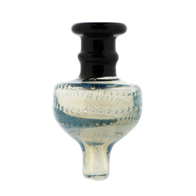 Carb Cap | Two Tone Black & Blue Glass Pointed Dome