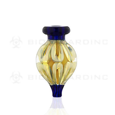 Carb Cap | Snaked Glass Round Directional Carb Cap | Blue