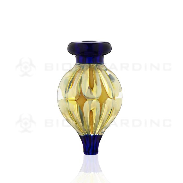 Carb Cap | Snaked Glass Round Directional Carb Cap | Blue
