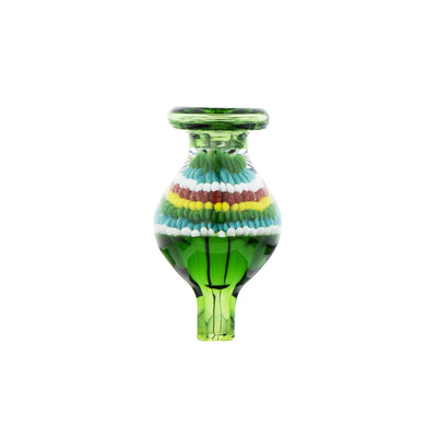 Carb Cap | Artistic Multi-Colored Bead Design - Green