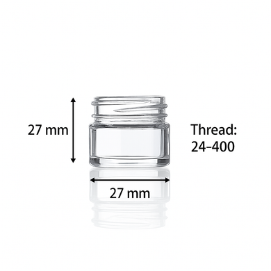 5ML HEATEX CLEAR GLASS VIAL 24 THREAD with White PP Cap - KIT