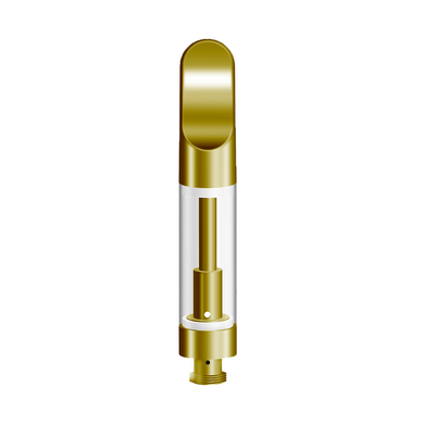 Vape Cartridge | Ceramic Coil w/ Gold Mouth Tip | 1mL - 100 Count