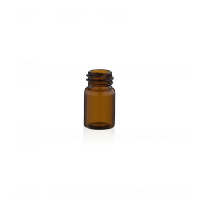 GLASS VIAL AMBER 5/8 DR VA131526 with Black Caps- 144 CT - Kit