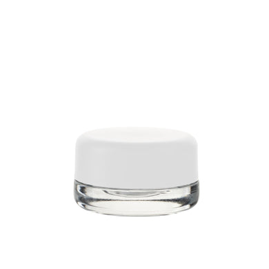 Child Resistant | Thick Round Base w/ Matte White Cap | 7mL - Clear - 160 Count