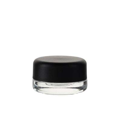 Child Resistant | Thick Round Base w/ Matte Black Cap | 7mL - Clear - 160 Count