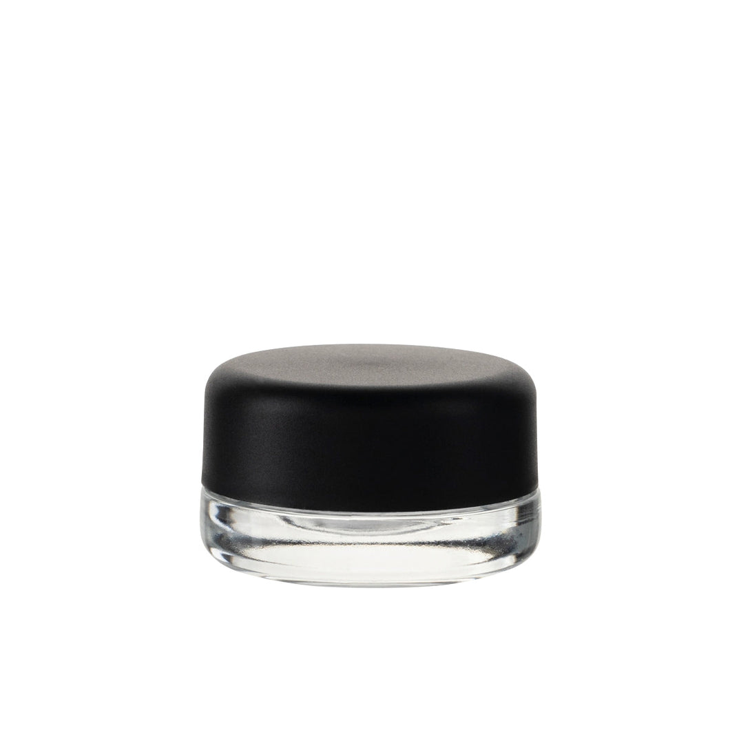 Child Resistant | Thick Round Base w/ Matte Black Cap | 7mL - Clear - 160 Count