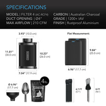 Load image into Gallery viewer, AC Infinity Refillable Carbon Filter - 4 Inch
