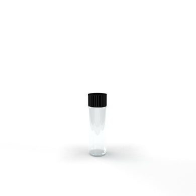 Child Resistant 72MM Push Down Cartridge Clear Tubes with Black Cap - 1,000 CT