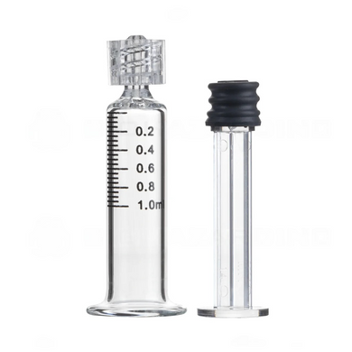 1ML GLASS LUER LOCK LABELED SYRINGE - 100 CT