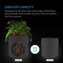 Load image into Gallery viewer, AC Infinity Heavy Duty Fabric Pots 15 gallon - 5 pack
