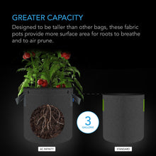 Load image into Gallery viewer, AC Infinity Heavy Duty Fabric Pots 3 gallon - 5 pack

