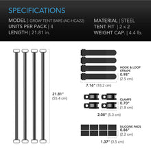 Load image into Gallery viewer, AC Infinity Grow Tent Mounting Bars 2&#39;X2&#39;
