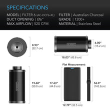 Load image into Gallery viewer, AC Infinity Duct Carbon Filter XL - 6 inch
