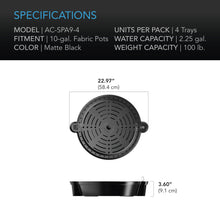 Load image into Gallery viewer, AC Infinity Self Watering Fabric Pot Base XL - 4 pack

