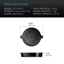 Load image into Gallery viewer, AC Infinity Self Watering Fabric Pot Base - 4 pack
