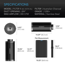 Load image into Gallery viewer, AC Infinity Duct Carbon Filter XL - 4 inch
