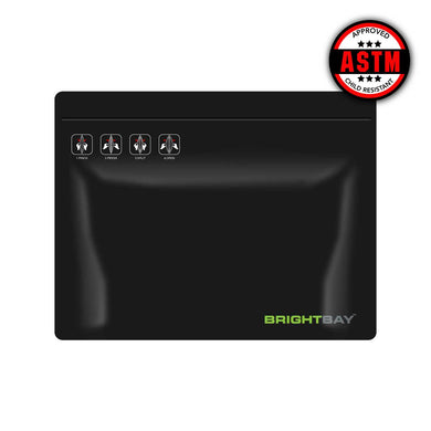 Child Resistant | Bright Bay Black Mylar Exit Bags | 12 X 9 - 56G - 250 Count