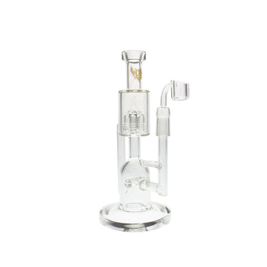Bent Glass Rig | D2 Double Perc Hourglass Recycler | 9