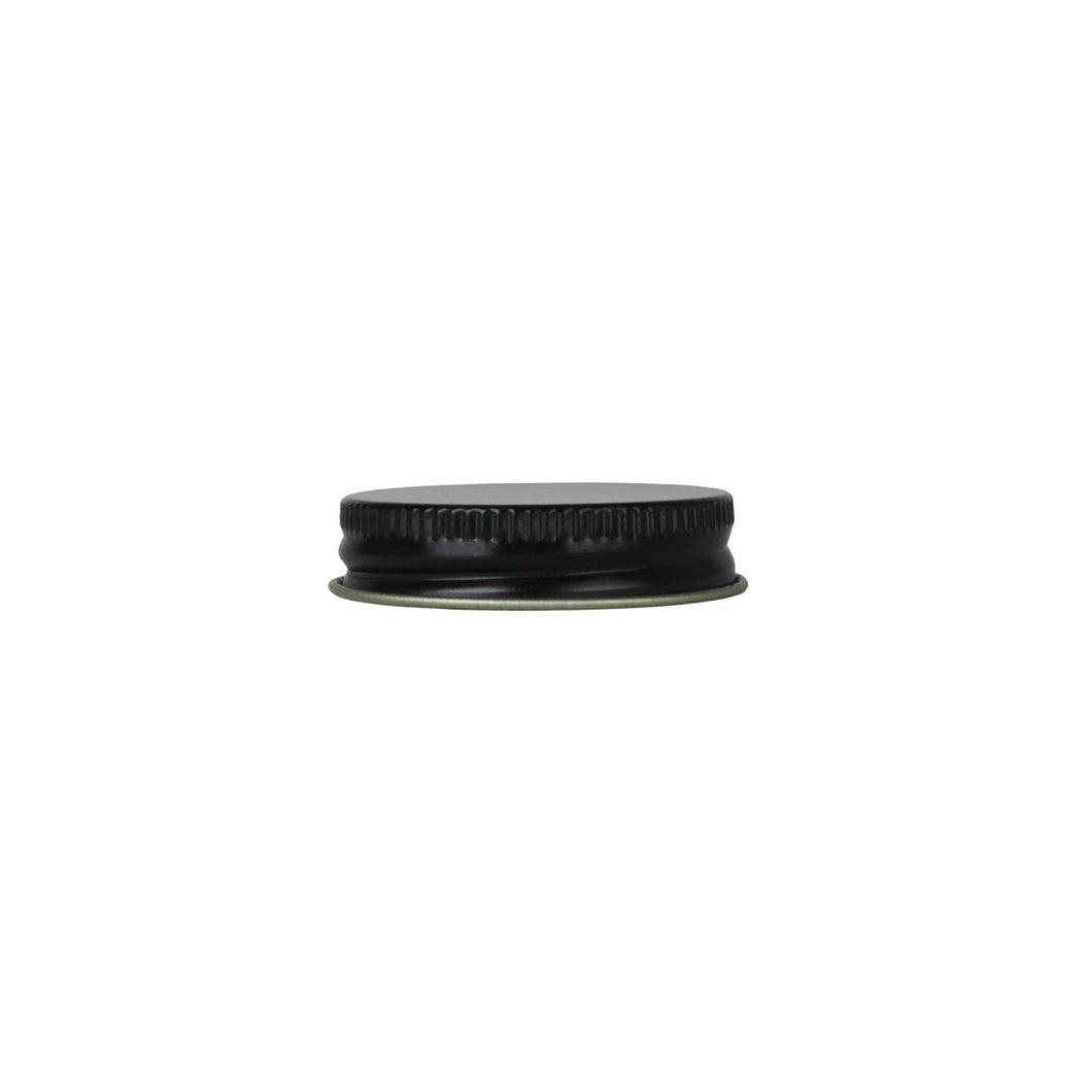 Metal Cap | Lid w/ Plastisol Liner | 43mm - Black
