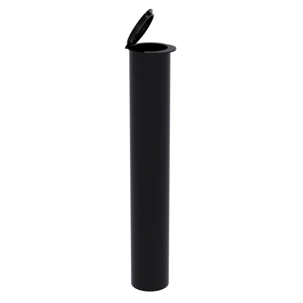 Child Resistant | Pop Top Pre-Roll Plastic Tubes | 116mm - Opaque Black - 1000 Count