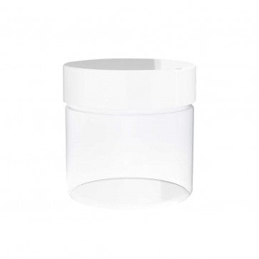 1oz Clear Glass Jar w/ White Cap  -252 Units