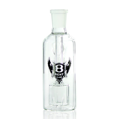 Bent Glass Ashcatcher | Capsule Perc  | 19mm/19mm - Black