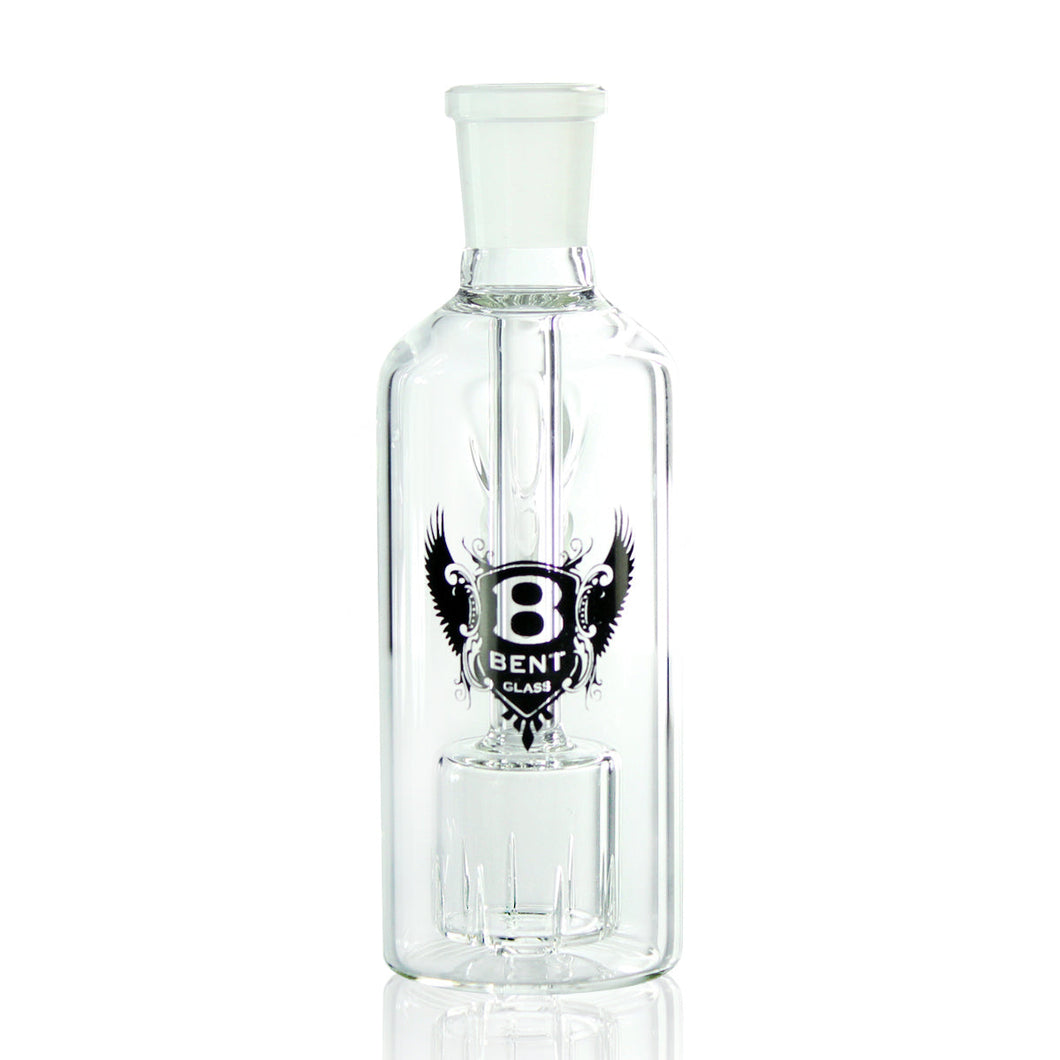 Bent Glass Ashcatcher | Capsule Perc  | 19mm/19mm - Black