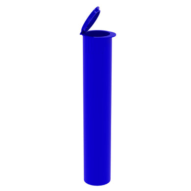 Child Resistant | Pop Top Plastic Pre-Roll Tubes | 95mm - Opaque Blue - 1000 Count