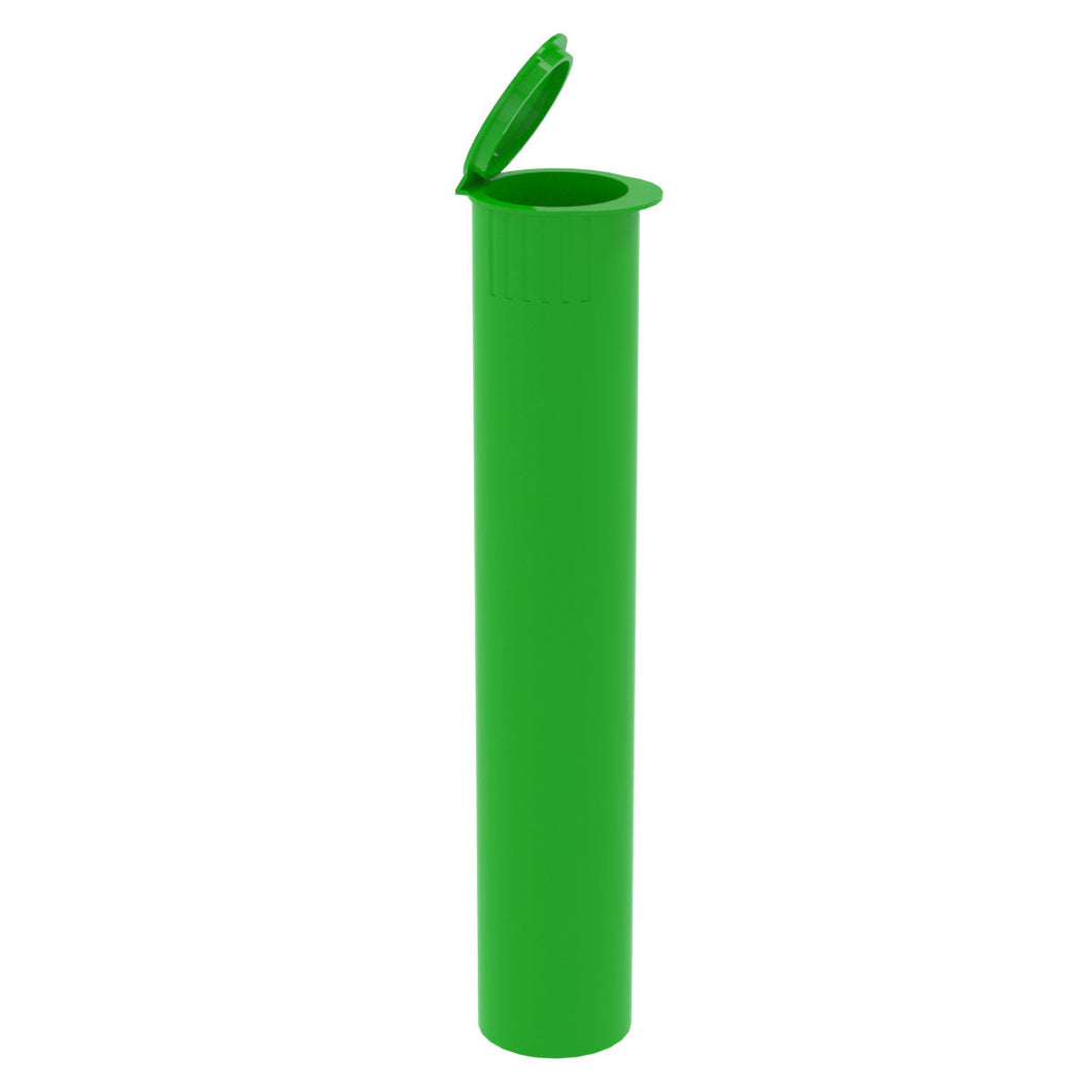 Child Resistant | Pop Top Plastic Pre-Roll Tubes | 95mm - Opaque Green - 1000 Count
