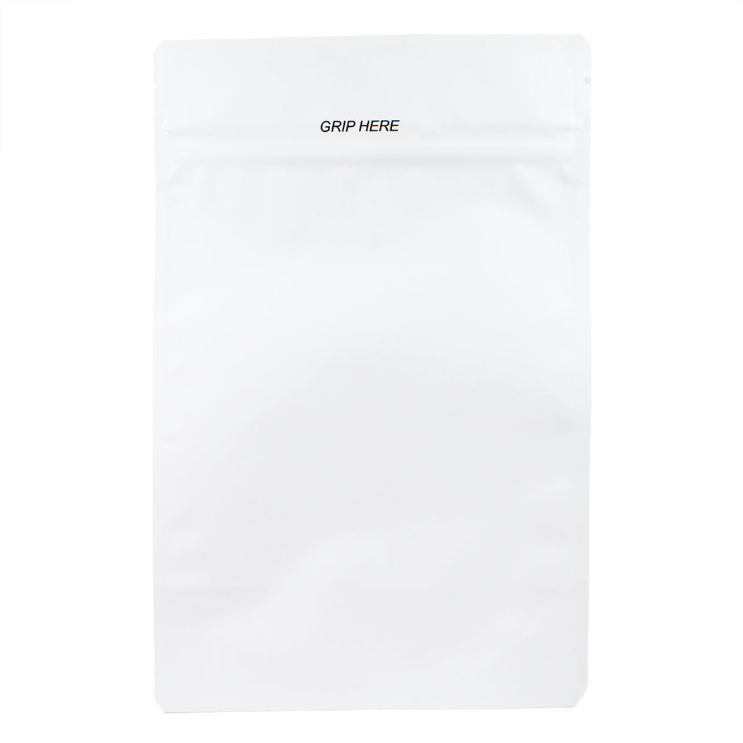 Child Resistant | Matte White Tamper Evident Mylar Bags | 6