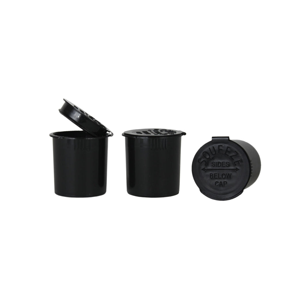 Child Resistant | Opaque Black Pop Top Bottles | 6 Dram - 1 Gram - 600 Count