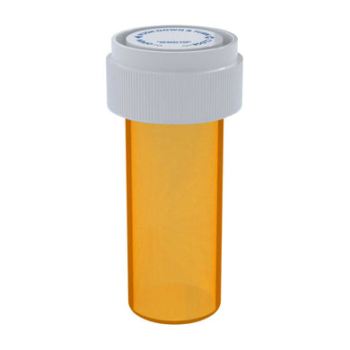 Child Resistant | Transparent Amber Reversible Cap Vials | 8 Dram - 1 Gram - 410 Count