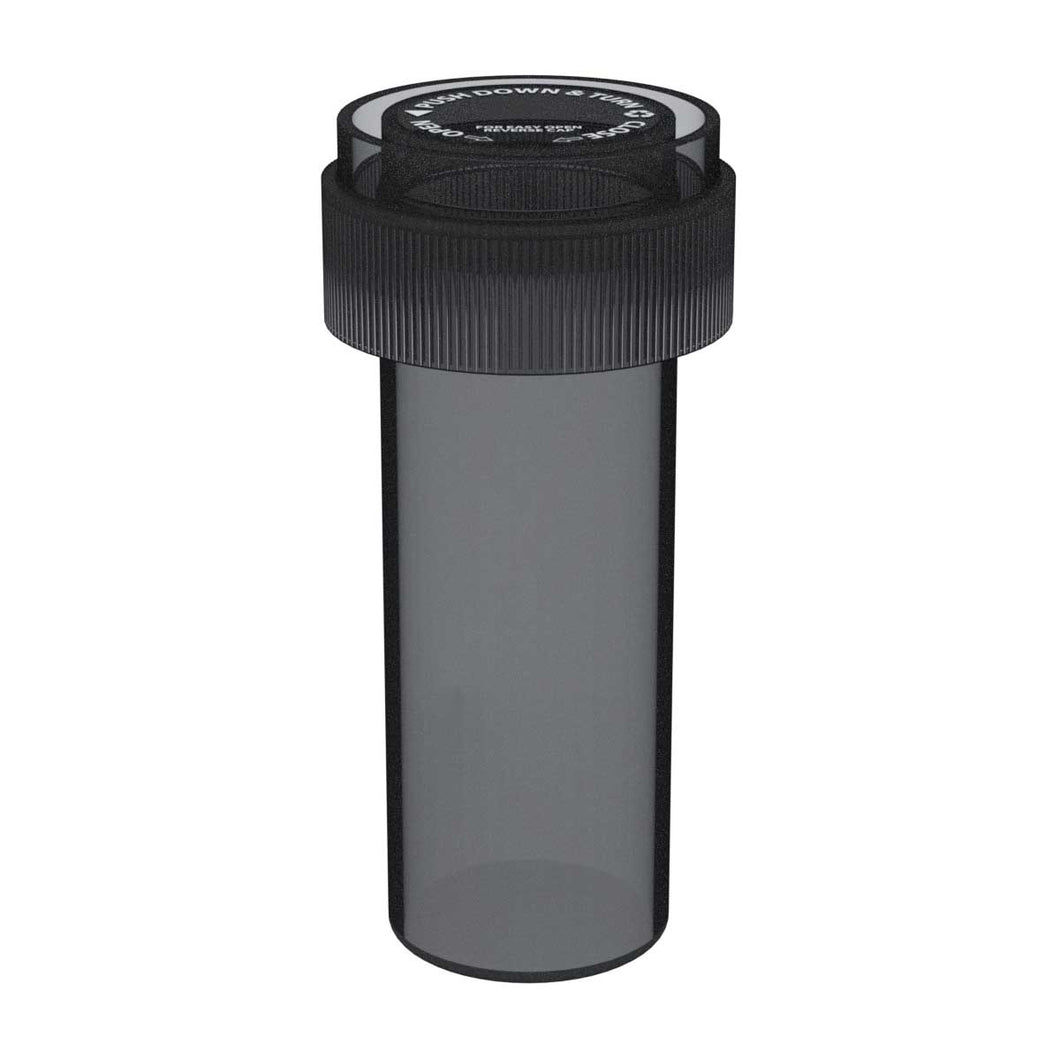 Child Resistant | Translucent Black Reversible Cap Vials | 8 Dram - 1 Gram - 410 Count