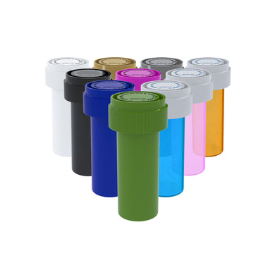 Child Resistant | Opaque Assorted Reversible Cap Vials | 8 Dram - 1 Gram - 410 Count