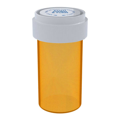 Child Resistant | Transparent Amber Reversible Cap Vials | 13 Dram - 2 Grams - 275 Count