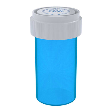 Child Resistant | Translucent Blue Reversible Cap Vials | 13 Dram - 2 Grams - 275 Count