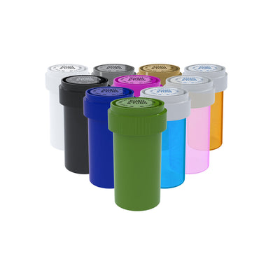 Child Resistant | Opaque Assorted Reversible Cap Vials | 13 Dram - 2 Grams - 275 Count