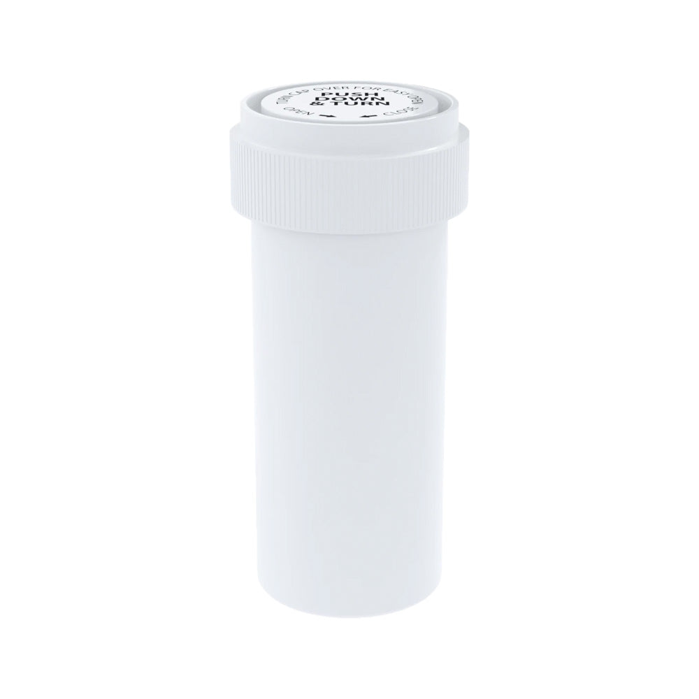 Child Resistant | Opaque White Reversible Cap Vials | 13 Dram - 3 Grams - 230 Count