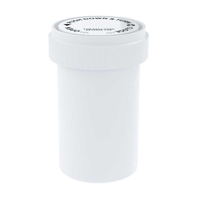 Child Resistant | Opaque White Reversible Cap Vials | 20 Dram - 3.5 Grams - 240 Count