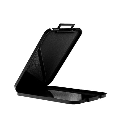 Flat Container | Hinged Lid Slim Shatter Containers | 4.5mm - Black - 200 Count