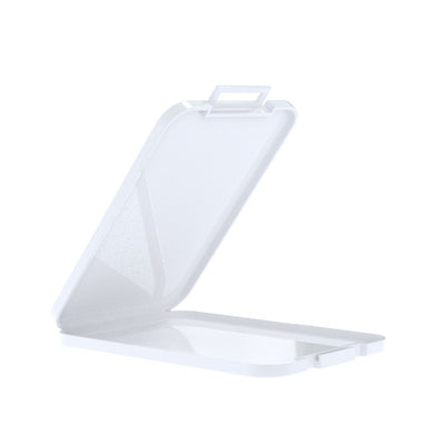 Flat Container | Hinged Lid Slim Shatter Containers | 4.5mm - White - 200 Count