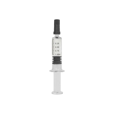 Glass Syringe | Dab Applicator w/ Rubber Cap | 1mL - 0.25 Increments - 100 Count
