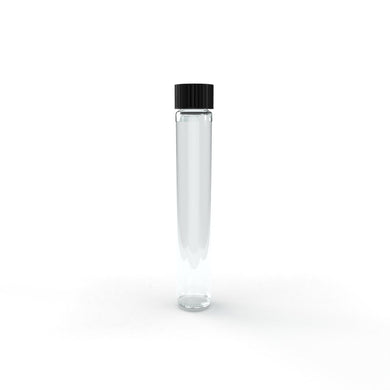 Child Resistant | Push & Turn Vape Cartridge Clear Tubes w/ Black Caps | 105mm - 500 Count