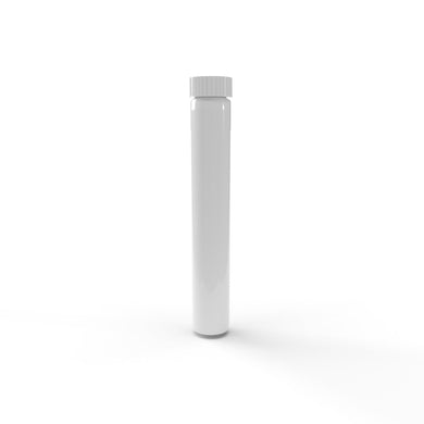 Child Resistant | Push & Turn Vape Cartridge White Tubes w/ White Caps | 125mm - 400 Count