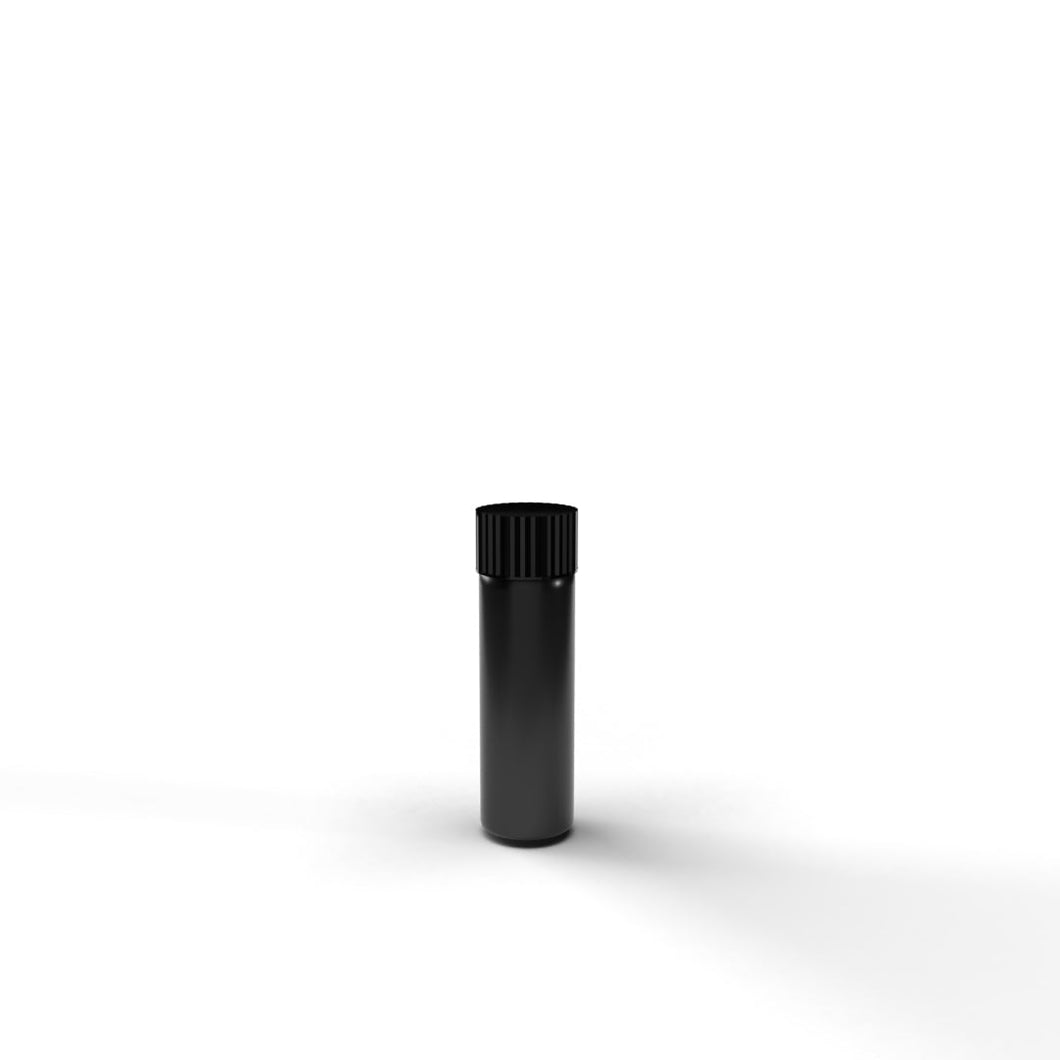 Child Resistant | Push & Turn Vape Cartridge Black Tubes w/ Black Caps | Various Sizes