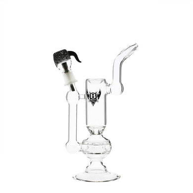 Bent Glass Bubbler | C16 Birdy Ring Perc | 9