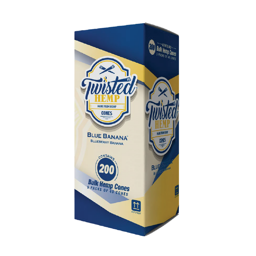 Twisted Hemp | Pre-Rolled Cones | Blue Banana - 200 Count