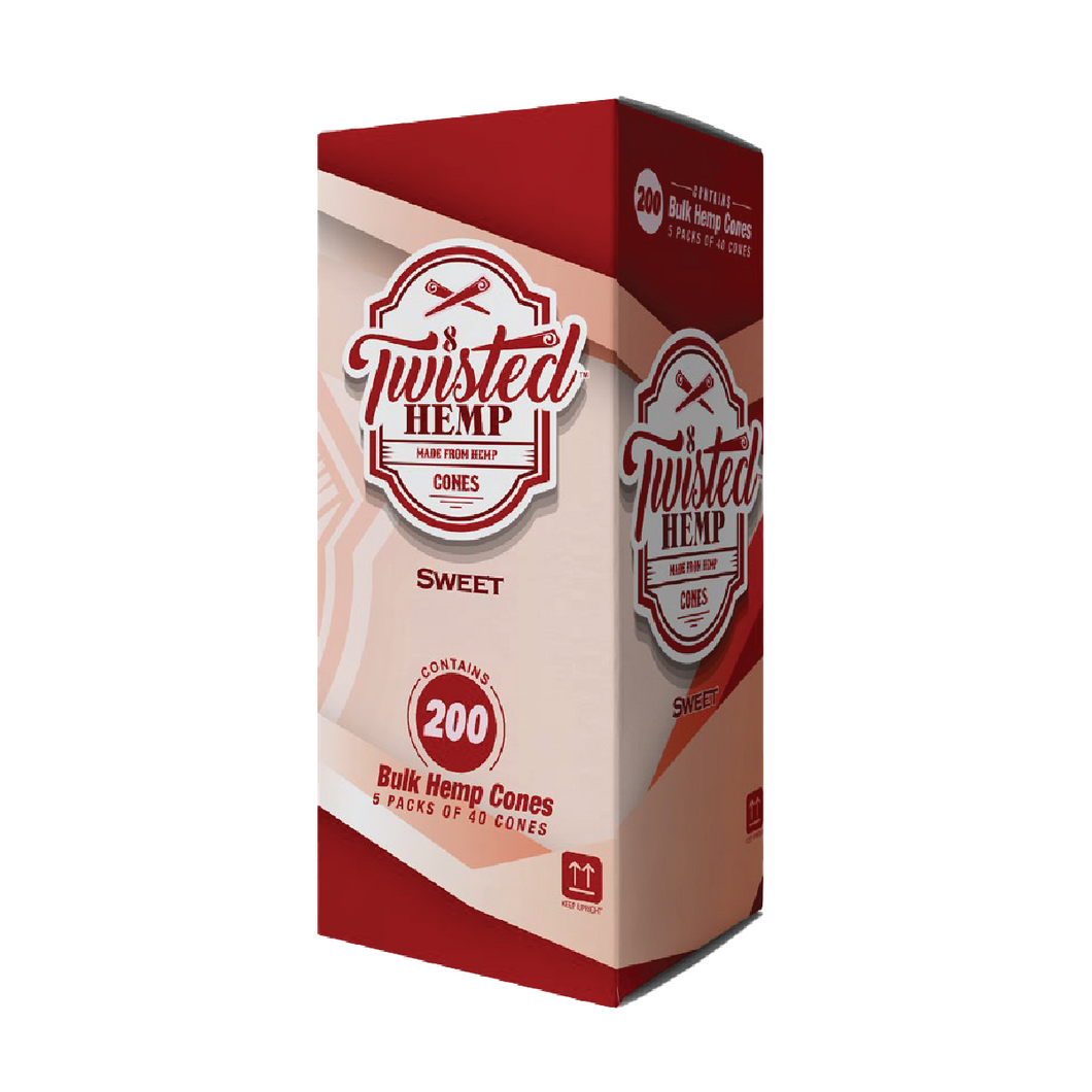Twisted Hemp | Pre-Rolled Cones | Sweet - 200 Count