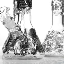 Load image into Gallery viewer, 14&quot; 7mm Glow In Dark Beaker Bong - Assorted Design
