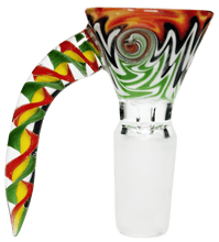 Load image into Gallery viewer, 14mm Male Pulsar Colourful Worked Glass Bowl
